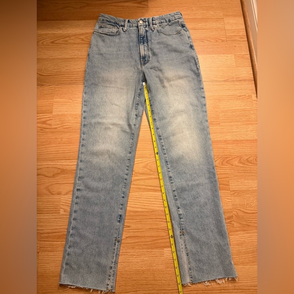 Good American Women's Side Slit Good Boy Jeans in INDIGO Size 10 Style:GBIS235T - Picture 9 of 10